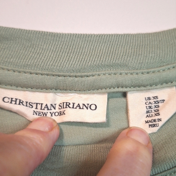 Christian Siriano New York XXS 100% pima cotton short sleeve pocket crop t-shirt - Picture 2 of 4